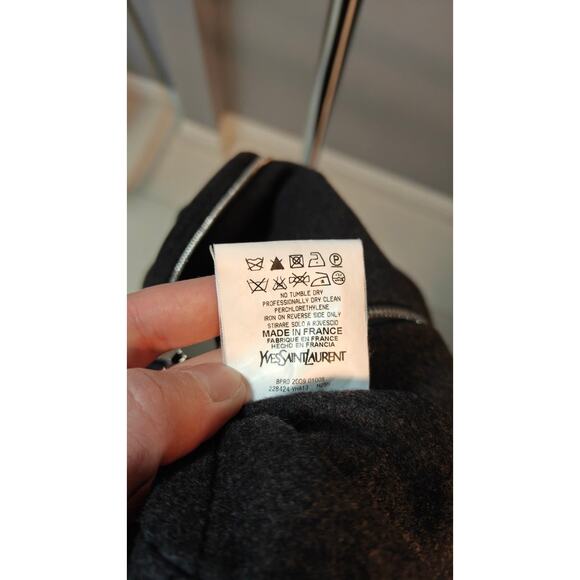 Saint Laurent Dark Gray Wool Coat - Size Medium (FR38) - Picture 7 of 7